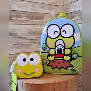 Hello Kitty and Friend-Her Universe Keroppi Mini Backpack and Coin Purse